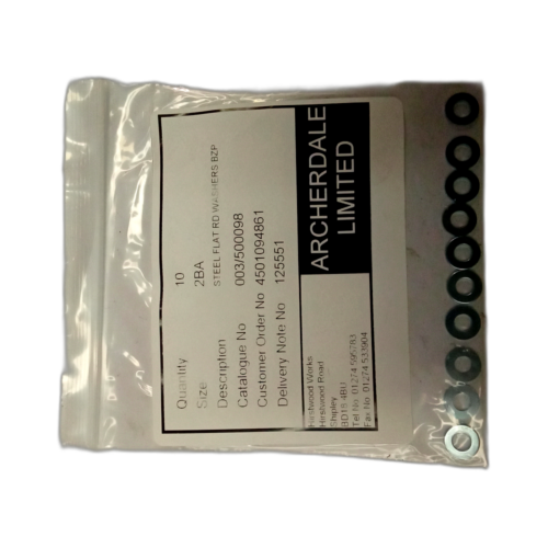 WASHER 2BA ROUND BRIGHT STEEL PACK 10