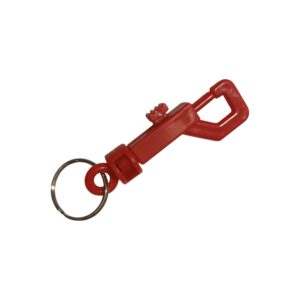KEY RING BELT CLIP RED