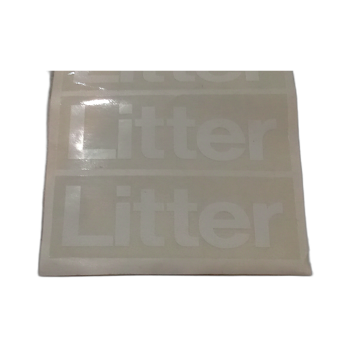LABEL LITTER BIN.
