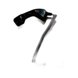HANDSET, ANTI VANDAL WITH CURLY CORD