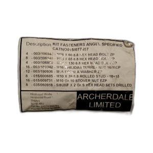 KIT FASTENER ANGEL SPECIFIED