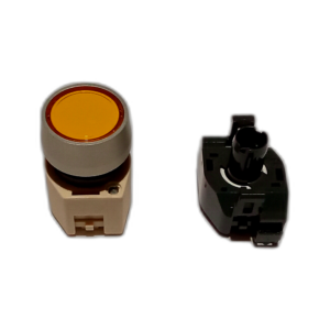 SWITCH P/BTN AMBER