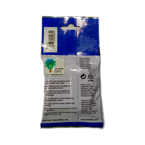 TAPE M P-TOUCH BLACK ON WHITE PLAIN 9MM