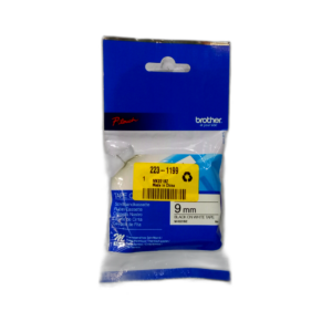 TAPE M P-TOUCH BLACK ON WHITE PLAIN 9MM