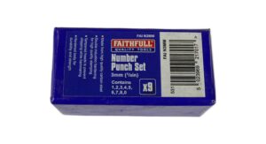 STAMP SET NUMBERS 0-9, 3MM FONT