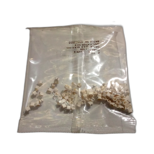 CBLE MKR,Z9 Wh/Blk,”8″ PACK OF 1000