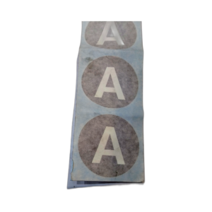 LABEL LETTER A SELF ADHESIVE 58MM DIA