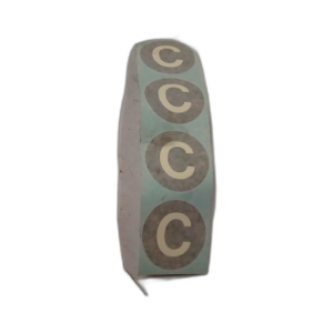 LABEL LETTER C SELF ADHESIVE 58MM DIA