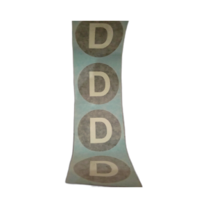 LABEL LETTER D SELF ADHESIVE 58MM DIA