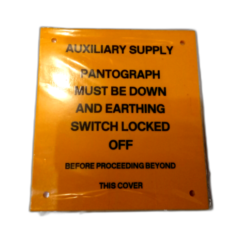 NOTICE AUXILIARY SUPPLY COVER