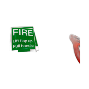 LABEL FIRE CORD FLAP.
