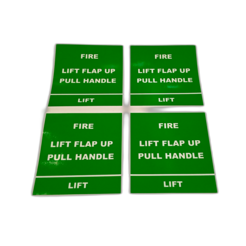 LABEL FIRE PULL HANDLE.