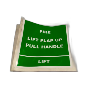 LABEL FIRE PULL HANDLE.