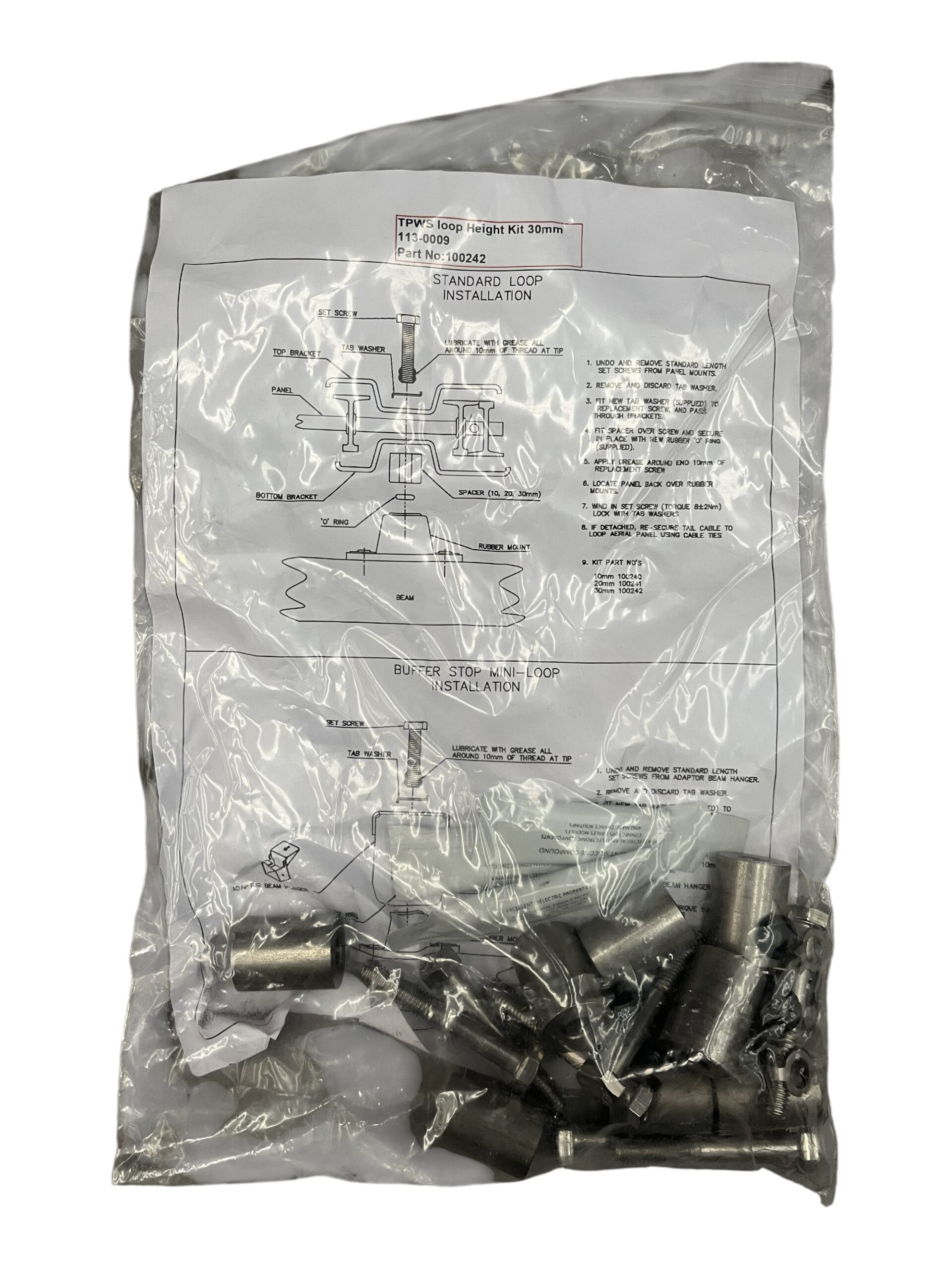 KIT RAISING TPWS 30MM LOOP (2 LOOPS)