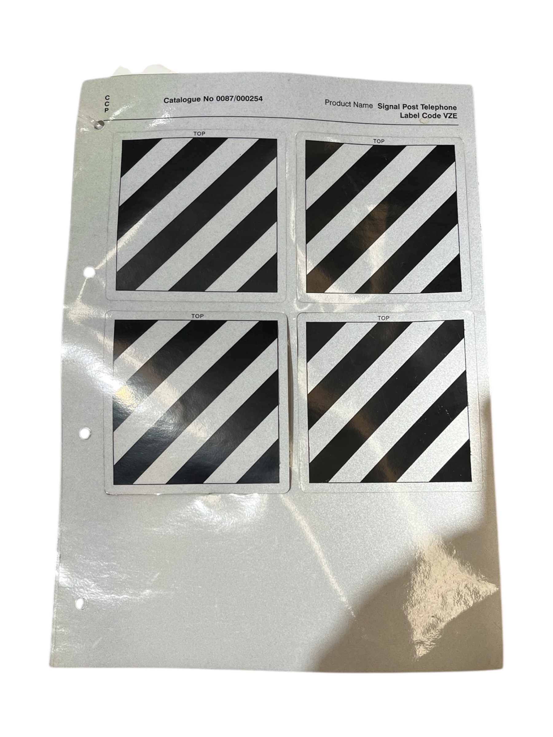 LABEL SIGNAL POST TEL (VZE)