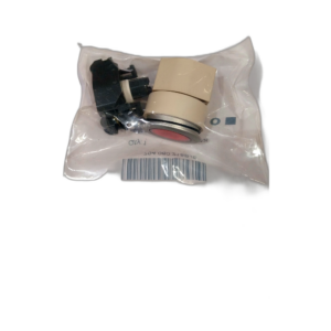 PUSHBUTTON, RED LATCHING FLUSHMOUNT WITH