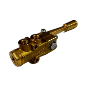 VALVE, POPPET LEVER, BRASS STAMPED BODY