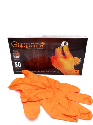 GLOVES, NITRILE SIZE 10 ORANGE X50