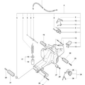 Husqvarna K1250 14in Rail Saw Tank Unit Assembly