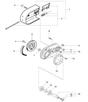 Husqvarna K1250 14in Rail Saw Belt Tensioner Assembly