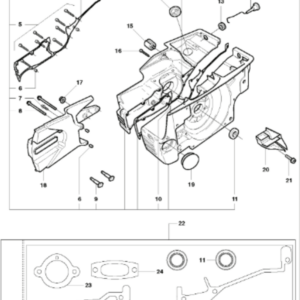 Husqvarna K1250 14in Rail Saw Crankcase