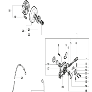 Husqvarna 3120 XP 36in Chainsaw Clutch & Oil Pump