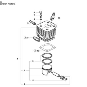 Husqvarna 3120 XP 36in Chainsaw Cylinder Piston