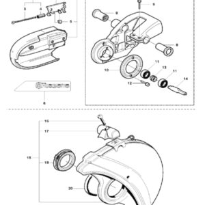 Husqvarna K1250 14in Rail Saw Bearing Housing