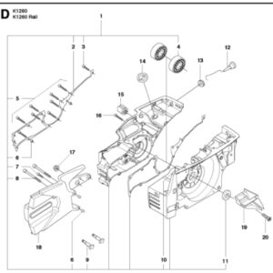 Husqvarna K1260 14inch Rail Saw Crankcase