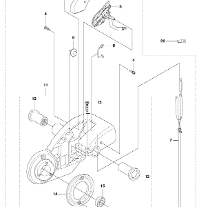 Husqvarna K1260 14inch Rail Saw Bearing Housing Assembly