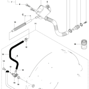 Husqvarna K1260 14inch Rail Saw Hose Kit