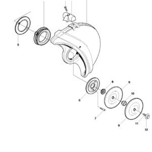 Husqvarna K1260 14inch Rail Saw Blade Guard Assembly