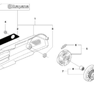 Husqvarna K1260 14inch Rail Saw Clutch Assembly