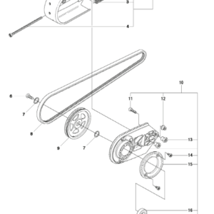 Husqvarna K1260 14inch Rail Saw Belt Guard Assembly