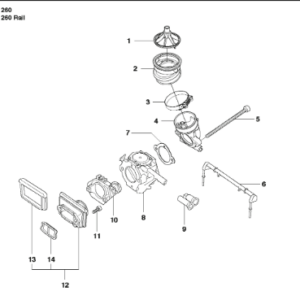 Husqvarna K1260 14inch Rail Saw Carburettor