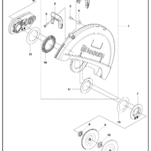 Husqvarna K1270 14in Rail Saw Wheel Guard