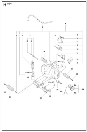 Husqvarna K1270 14in Rail Saw Fuel Tank Assembly