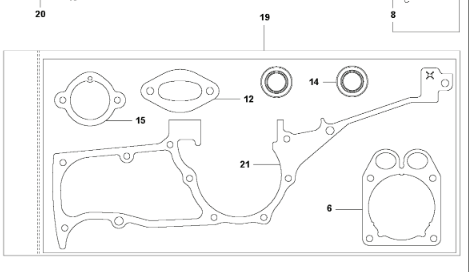 Husqvarna K1270 14in Rail Saw Piston Assembly