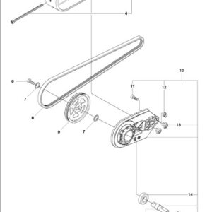 Husqvarna K1270 14in Rail Saw Belt Guard Assembly