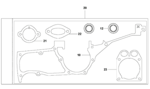 Husqvarna K1270 14in Rail Saw Crankcase Assembly