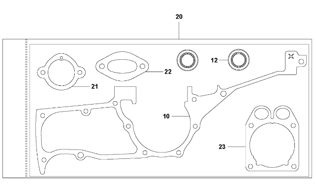 Husqvarna K1270 14in Rail Saw Crankcase Assembly