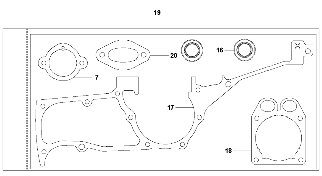 Husqvarna K1270 14in Rail Saw Gasket Assembly