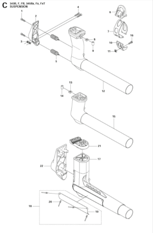 Husqvarna 343R Brushcutter Suspension