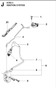 Husqvarna K760 12in 2-Stroke Disc Cutter Ignition System