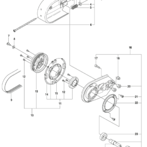 Husqvarna K760 12in 2-Stroke Disc Cutter Belt Guard & Pulley