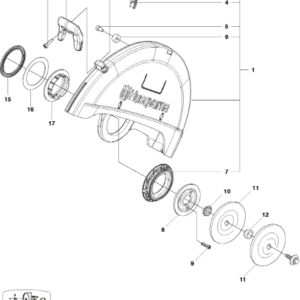 Husqvarna K760 12in 2-Stroke Disc Cutter Blade Guard Assembly