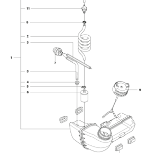 Husqvarna 327P4 Pole Saw Fuel Tank Assembly