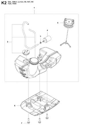 Husqvarna 525LK 2 Stroke CombiDrive Unit Fuel Tank