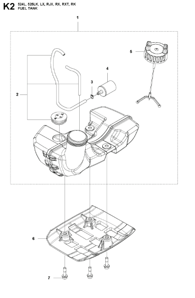 Husqvarna 525LK 2 Stroke CombiDrive Unit Fuel Tank