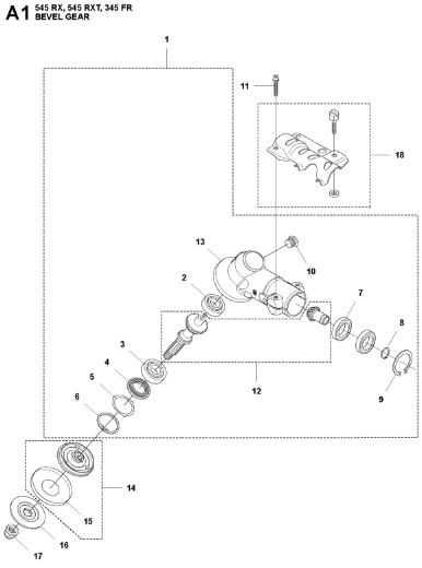 Husqvarna 545RX Brushcutter Bevel Gear